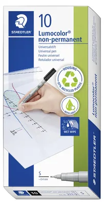 Produktbild von Staedtler 311-9, 1 Stück(e), Schwarz, Rundspitze, Schwarz, Grau, Polypropylen (PP), 0,4 mm