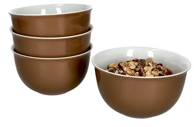 Obrázek produktu pro sada 4 misek Nougat Doppio Ø 14 cm Hnědé misky Antipasti, dipy, chipsy a další svačinové misky Dezertní miska Ritzenhoff