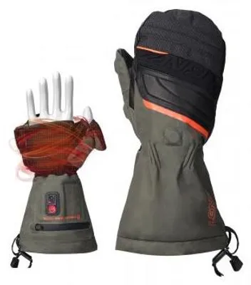 Produktbild von Lenz Heat Glove 1.0 Finger Cap Hunting Mittens (Grün/Orange) Größe L