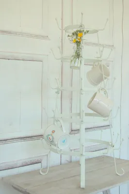 Produktbild von Tassenregal, Tassenhalter, Ständer, 69cm im antique shabby chic