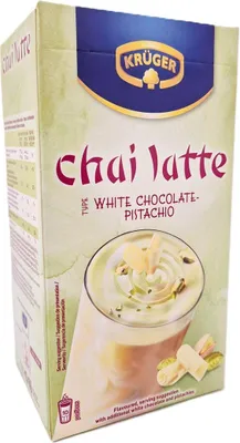 Immagine prodotto di Krüger Chai Latte Typ Weiße Schokolade Pistazie, Milchteegetränk, 10 Portionsbeutel