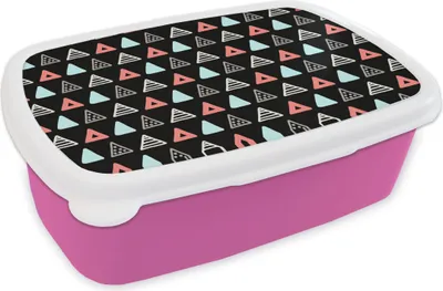 Produktbild von KitchenYeah® Lunchbox Brotzeit Brotdose 17x11 cm Jungen - Design - Dreieck Kinder Brotzeitdose - Lunchpaket - Brotkasten  - Sandwich Box