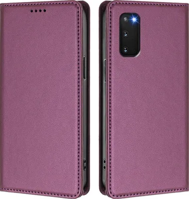 Obrázek produktu pro Kožené pouzdro pro Samsung Galaxy S20 FE 5G, magnetické flipové pouzdro zPolyuretankůže se stojánkem Fialová