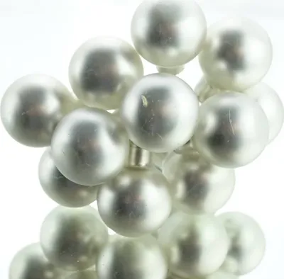 Produktbild von Mini-Weihnachtskugeln Silberfarben am Draht matt Ø 2,5 cm aus Glas - 12er Set