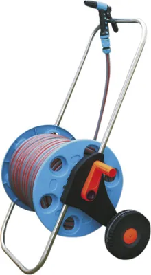 Image de Chariot Strend Pro 3015A, avec tuyau d'arrosage 1/2", L-30 m, pistolet, raccords, support, enrouleur