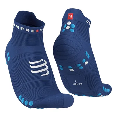 Produktbild von Compressport Pro Racing V4.0 Run Low Sodalite/Fluo Blue T4 Laufsocken