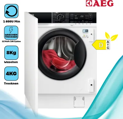 Obrázek produktu pro AEG LWR8WI7680 Vestavná pračka se sušičkou 8 kg praní 4 kg sušení
