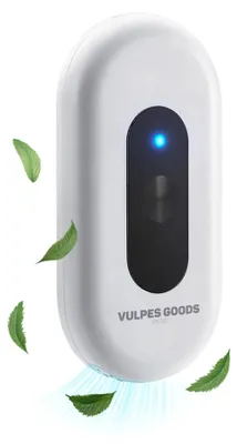 Image de Vulpes Goods® : désodorisant pour litière pour chats, éliminateur d'odeurs pour litière, neutralisateur d'air, à base d'oxygène actif, d'ozone et d'ions, compatible avec tous les types de litière, couleur : blanc