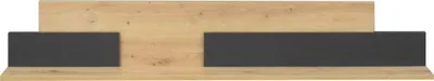 Produktbild von Wandboard - Anthrazit matt - Asteiche Nachbildung - 150 x 17 cm