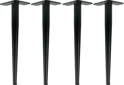 Immagine prodotto di Natural Goods Berlin Gambe CONICHE, gambe per tavoli, struttura per tavoli, gambe per mobili, nero, 42 cm, 4 pezzi