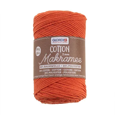 Obrázek produktu pro GLOREX 5 1008 35, Bavlna, Polyester, Oranžová, 225 m, 2 mm, 250 g, 1 kusů