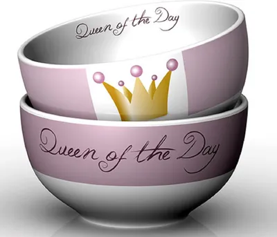 Produktbild von Schälchen Porzellan 13x7c Für Dich Queen of the Day in Geschenkpackung