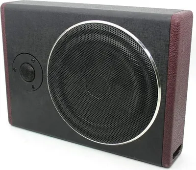 Produktbild von Aktiver Untersitz-Subwoofer fürs Auto, 8 Zoll 600 W, ultraflach, 12 V, Schwarz, schlankes Metallgehäuse