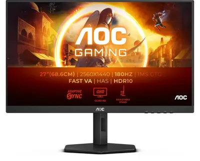 Obrázek produktu pro AOC G4 Q27G4XND, 68,6 cm (27"), 2560 x 1440 px, Quad HD, LED, 1 ms, Černá, Šedá