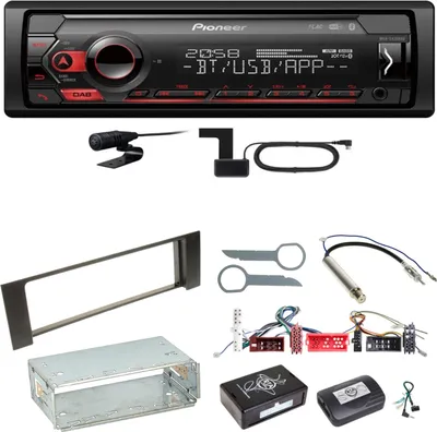 Produktbild von Pioneer MVH-S420DAB Bluetooth WAV WMA DAB+ Autoradio Einbauset für Audi A4 B6 B7