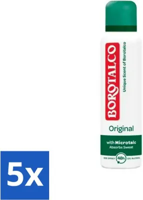 Immagine prodotto di Borotalco Deo Spray Original 150 ml - Confezione risparmio - 5 pezzi