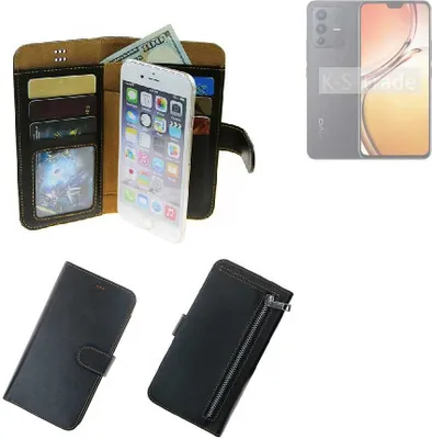 Produktbild von K-S-Trade Schutz Hülle kompatibel mit Vivo V23 5G Klapphülle Case Phone cover Slim Handytasche Handy Hülle schwarz aus Kunstleder (1 Stk)
