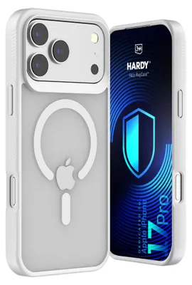 Produktbild von H Hardy Handyhülle für iPhone 18 Pro/17 Pro, Schutzhülle Case MagSafe Kratzfest Weiß