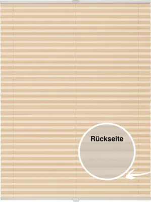 Produktbild von Thermo-Plissee auf Maß für Fenster zum Anschrauben in Glasleiste Farbe: Hellorange, Größe: B): 81-90 cm, H): 40-100 cm