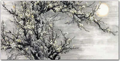 Produktbild von Coloray Bild aus Leinwand 100x50 Leinwand Dekoration - Baumzweige Sonnenblumen