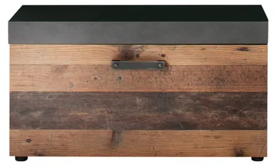 Productafbeelding van Trendteam Garderobe, zitbank, model Indy, grafietgrijs, Matera, NB/Old Wood, 80 x 45 x 37 cm