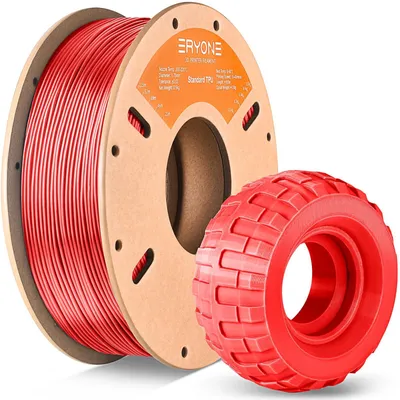 Produktbild von TPU Filament 3D-Drucker - Flexibles 3D Drucker Filament 1,75 mm - Für FDM Drucker - Hohe Präzision - 5 kg - Rot