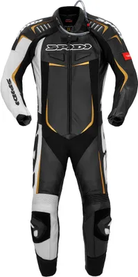 Produktbild von Spidi Track Wind Pro 1-Teiler Motorrad Lederkombi (Black/Gold,48)