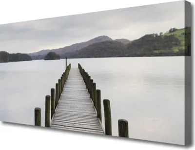 Produktbild von Tulup Leinwand-Bilder 100x50 Wandbild Canvas Kunstdruck Meer Brücke Architektur