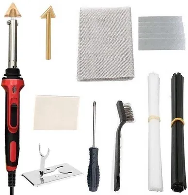 Productafbeelding van Kunststof lasapparaat, multifunctionele soldeerboutset, 100 W, kunststof lasser voor auto's, bumper, reparatie, doe-het-zelf, kunsthandwerk, oppervlaktereparatie