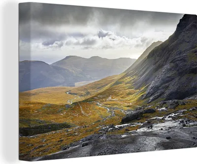 Produktbild von OneMillionCanvasses® - Leinwandbilder - 140x90 cm, Berge in einer schottischen Landschaft, Wandbilder Kunstdruck Wanddekoration
