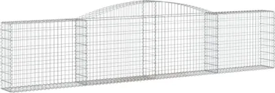Produktbild von vidaXL Gabione mit Hochbogen 400x30x80/100 cm Verzinktes Eisen