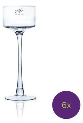 Produktbild von 6er Set Kerzenhalter, Teelichthalter auf Fuß Glas H. 25cm D. 9cm Sandra Rich