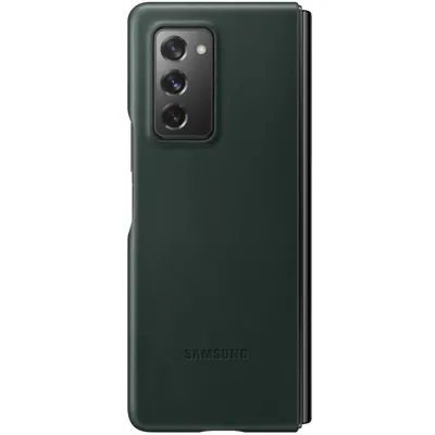 Produktbild von Samsung Galaxy Z Fold2 Hülle - Echtleder - Samsung Backcover - Grün