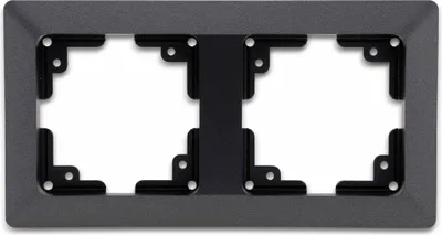 Obrázok produktu pre Krycí rámček MILOS 23052, 2-gangový, vnútorné rozmery 55x55 mm, antracitový