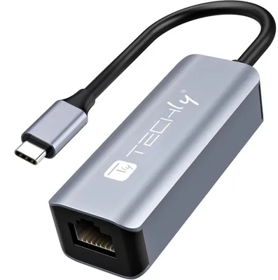 Produktbild von Techly USB 3.1 Typ C auf RJ45 Adapter