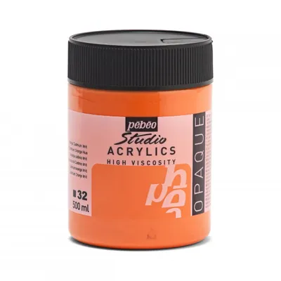 Zdjęcie produktu dla Pebeo Studio Acrylics 500 ml, odcień 32 Cadmium Orange