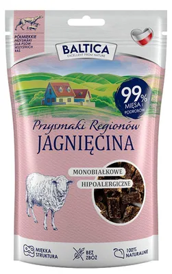 Produktbild von BALTICA Przysmaki regionów Monoprotein Lamb – leckerli für hunde – 80g