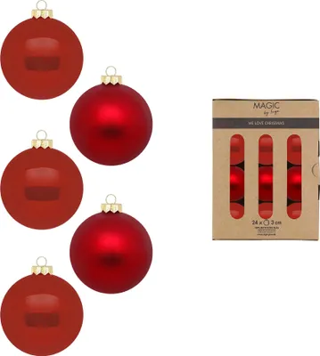 Weihnachtskugeln Glas 3cm 24 Stück - Classic Chianti