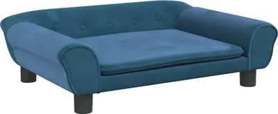 Obrázek produktu pro vidaXL Pelíšek pro psy modrý 70x48x22 cm sametový