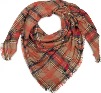 Produktbild von styleBREAKER quadratischer XXL Schal, Deckenschal mit schottischem Tartan Plaid Karo Muster und Fransen, Uni 01018136