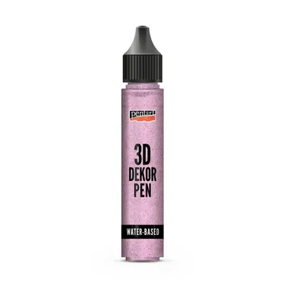 Zdjęcie produktu dla Ołówek dekoracyjny PENTART 3D, brokatowy, 30 ml, srebrnoróżowy