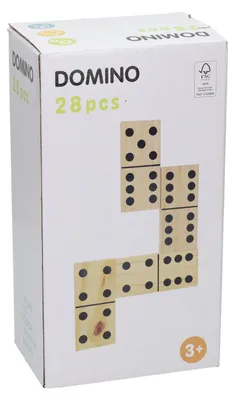 Productafbeelding van Groot houten dominospel - 28 stuks.