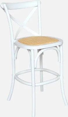 Produktbild von sweeek - Barhocker Bistro Vintage Holz 65cm - Weiß