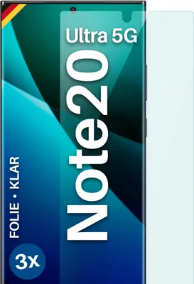 Produktbild von moex® 3x Schutzfolie kompatibel mit Samsung Galaxy Note20 Ultra5G - Displayschutzfolie dünn Folie, Klar