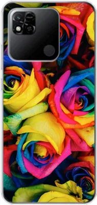 Produktbild von König Design Hülle kompatibel mit Xiaomi Redmi 10A Kunststoff Soft Handyhülle - Handy Case Bunte Rosen