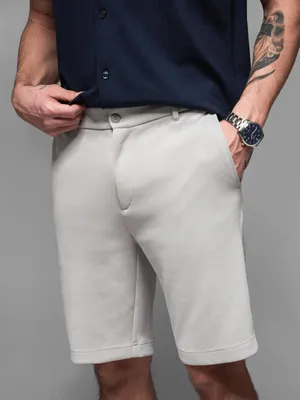 Obrázek produktu pro Ombre Clothing Pánské plátěné kraťasy Dilika světle šedá XL