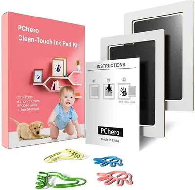 Produktbild von Babyerinnerungsbild mit Tonabdruck Gipsabdruck - Geburtstagsgeschenk für Jungen Geburtstagsgeschenk für Mädchen – Neugeborenes Baby – Geburtstagsgeschenk Abdruckset