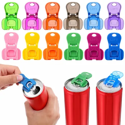 12 Dosenöffner, 6 Farben, Dosenverschluss für Getränkedosen