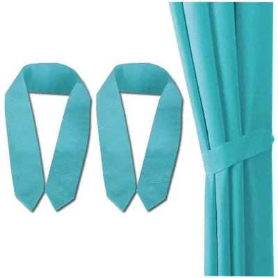 Immagine prodotto di 2x tende con passanti incl. laccetti (turchese), dimensioni: 140x245cm