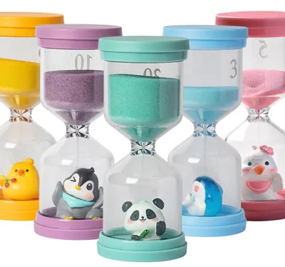Produktbild von Set mit 5 bunten Sanduhren für Kinder
